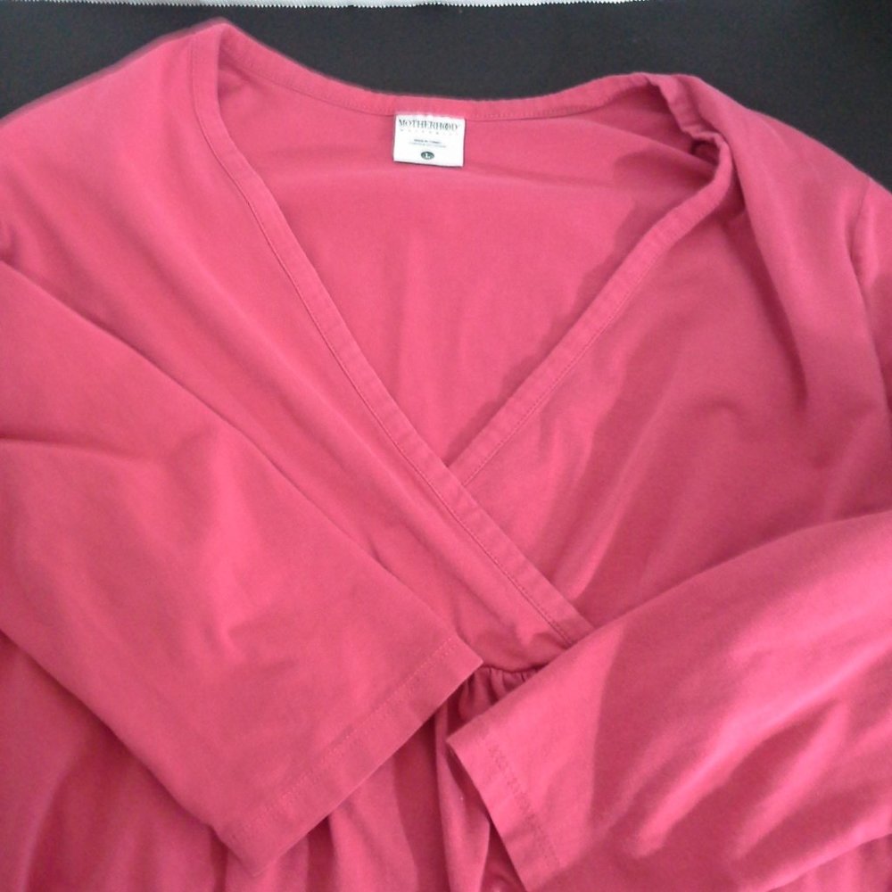 HP Motherhood womens top t-shirt L Maternity Pink - Picture 6 of 7